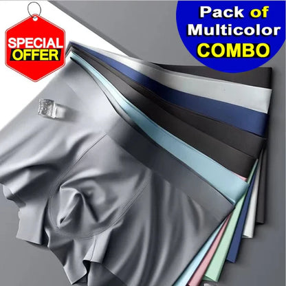 Men's Ice Silk Briefs Boxers (Pack of 5 Mix Colors)