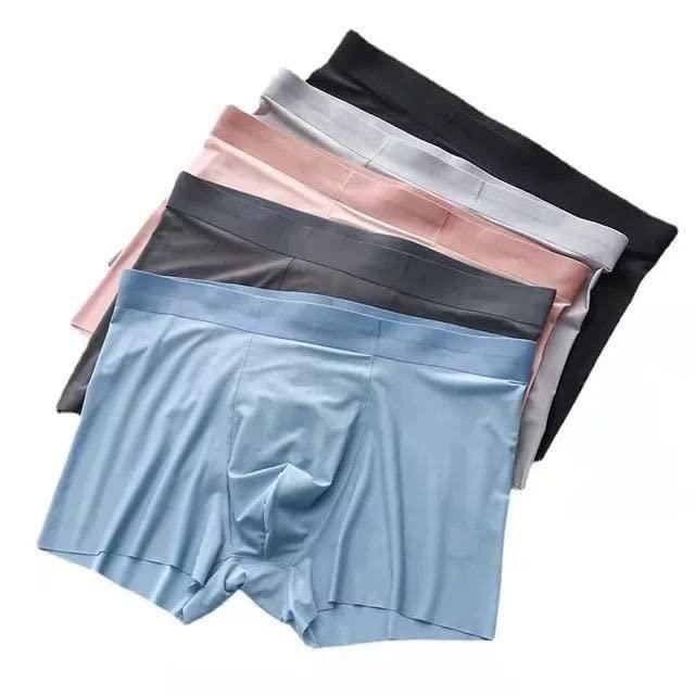 Men's Ice Silk Briefs Boxers (Pack of 5 Mix Colors)